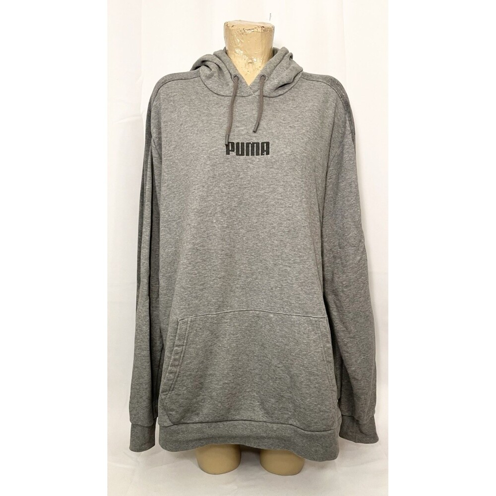 Puma Gray Hoodie XXL 2XL 58" Gray Long Sleeve Sweatshirt Athletic Casual